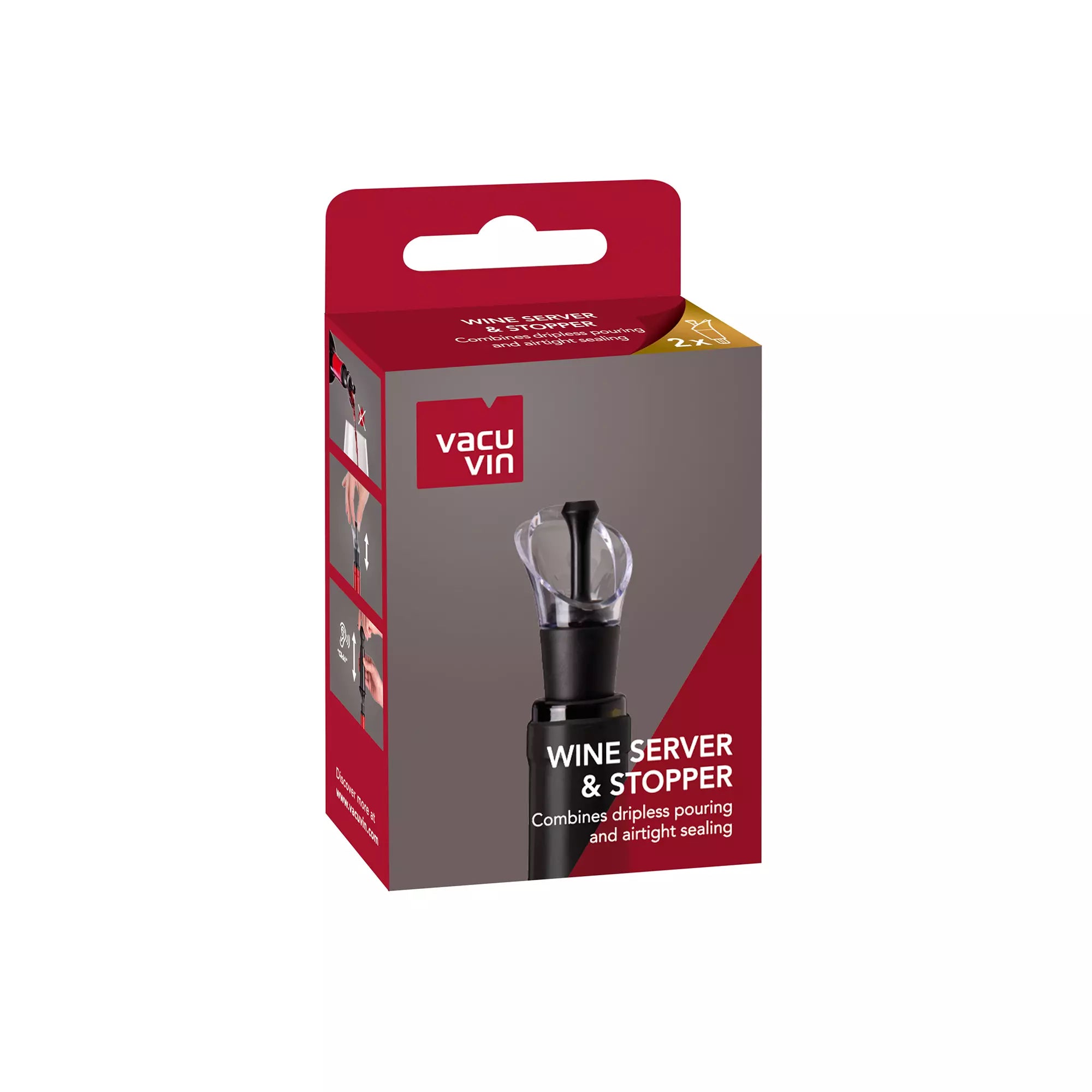 Vacu Vin Wine Server & Stopper als 2er Set