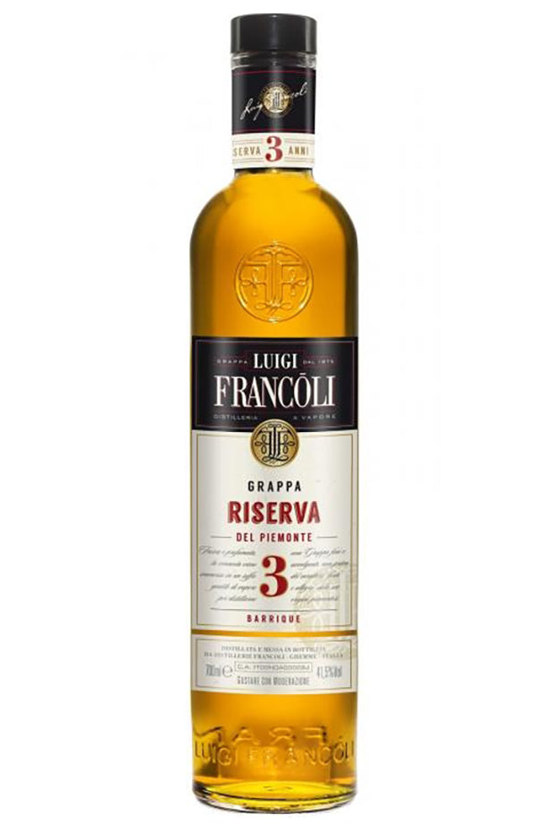 GRAPPA RISERVA 3 EDITION LUIGI FRANCOLI 41,5 VOL% - StillWine GmbH
