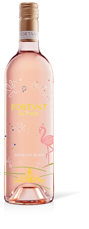 Einzelflasche - Fortant de France Merlot Rosé serigrafierte Sonderflasche - StillWine GmbH
