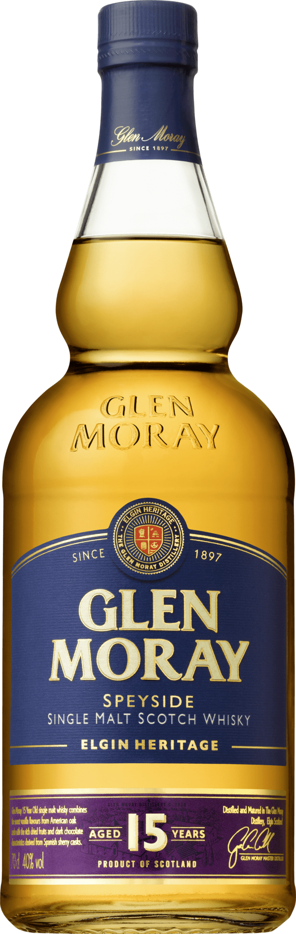Glen Moray Speyside Single Malt Scotch Whisky 15 Years (American & Sherry Casks) - StillWine GmbH