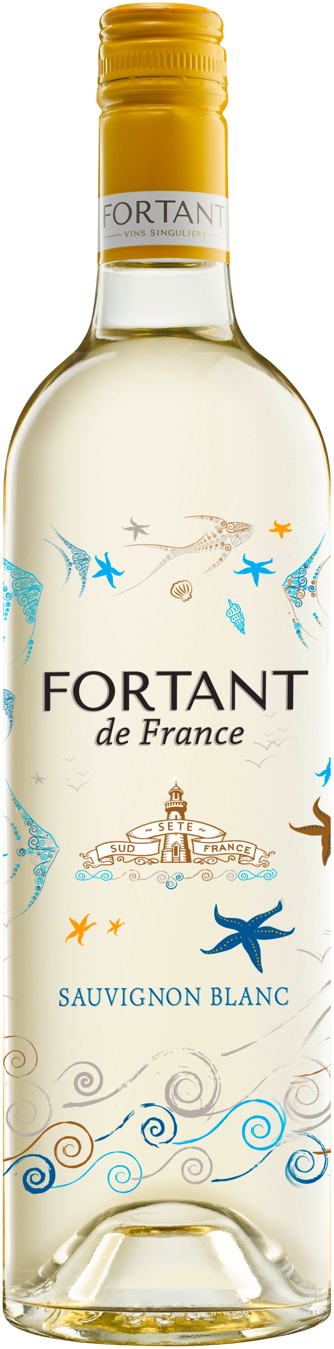 Fortant de France Sauvignon Blanc serigrafierte Sonderflasche