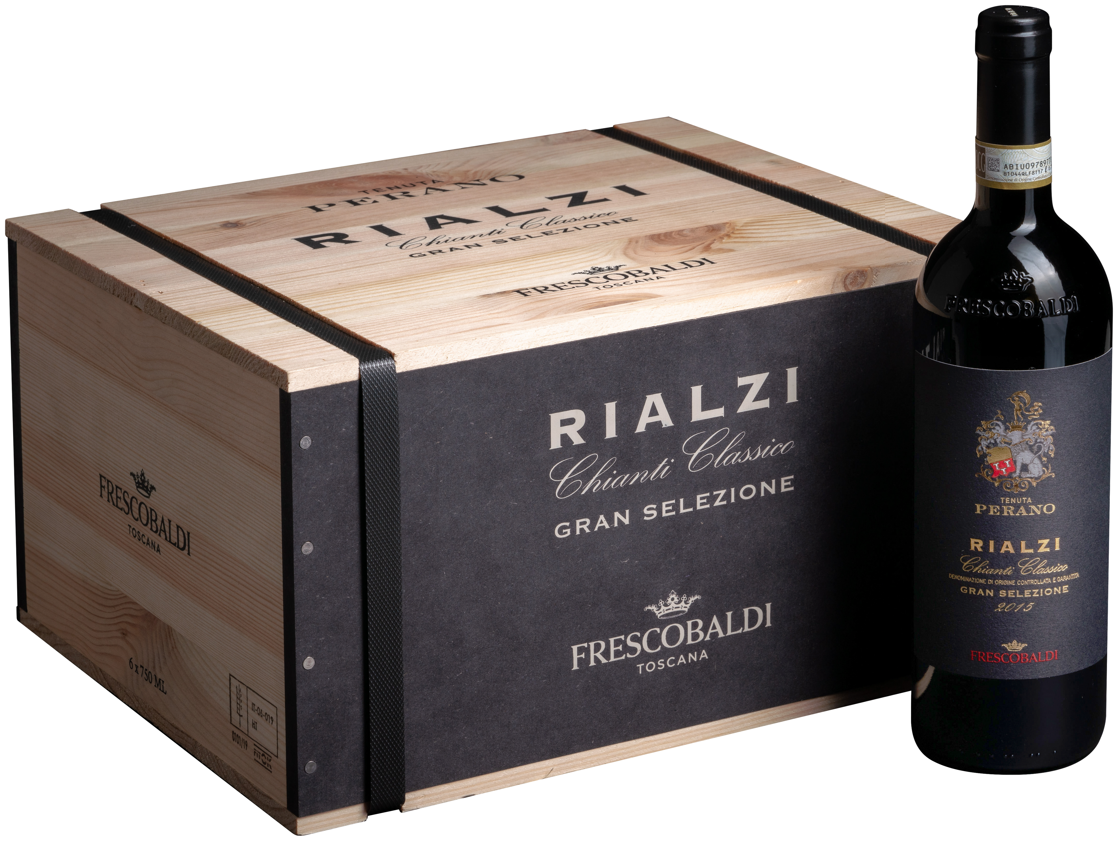 Frescobaldi Tenuta Perano Rialzi Chianti Classico Gran Selezione DOCG - 6er Holzkiste