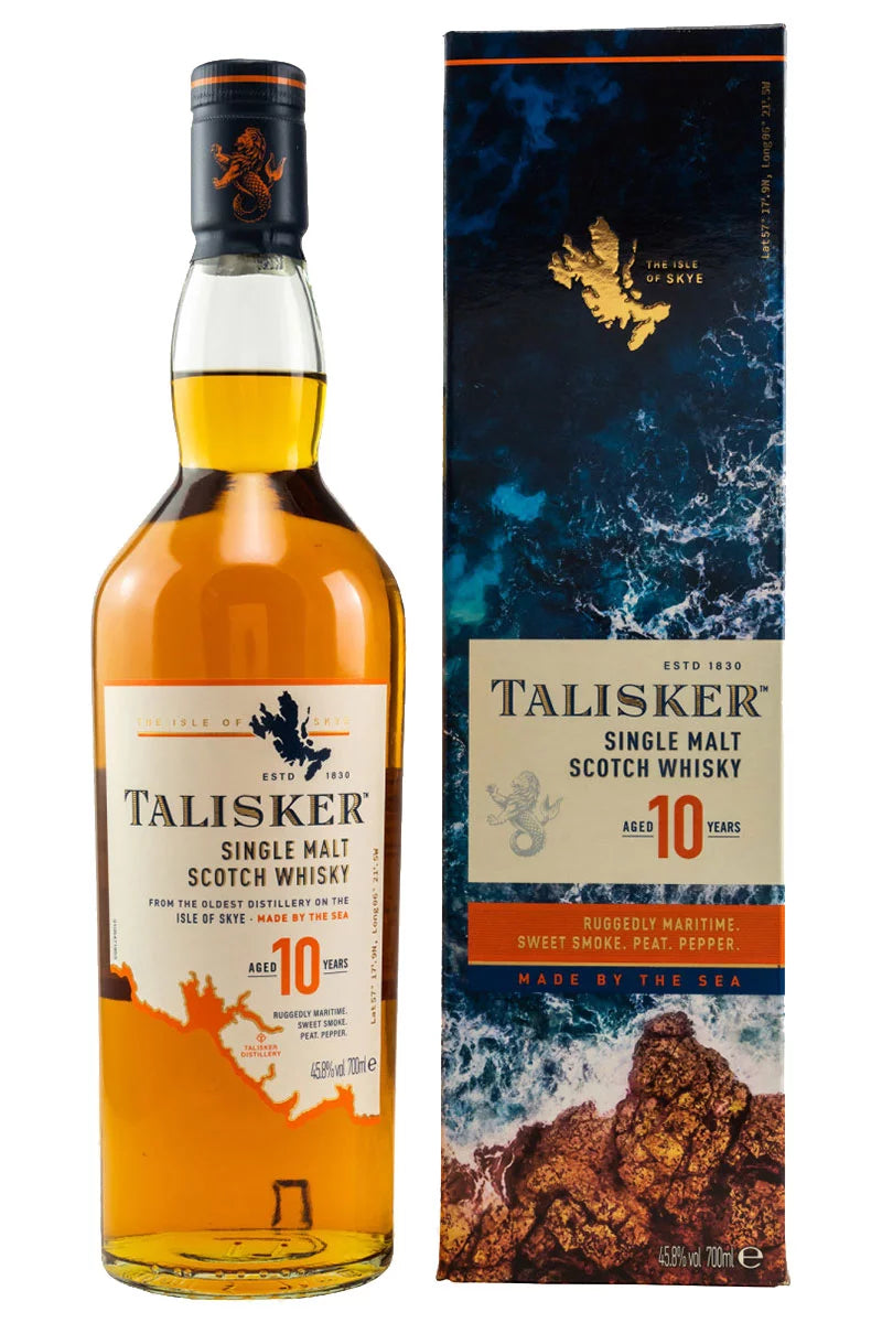 Talisker 10 Years Single Malt Scotch Whisky in Geschenkverpackung - StillWine GmbH
