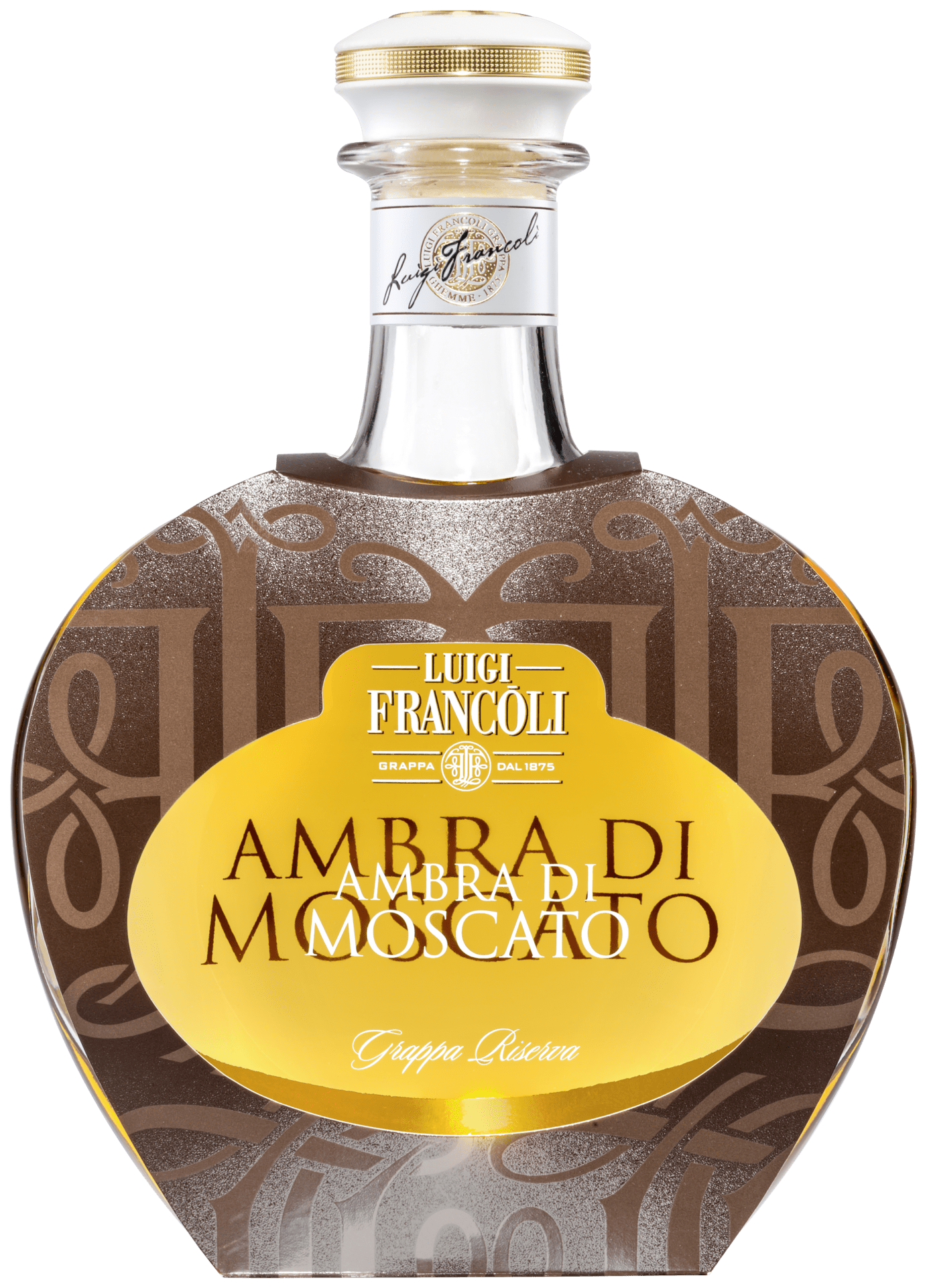 Luigi Francoli Grappa Riserva Ambra di Moscato 42,5% &quot;Prêt-á-porter&quot;