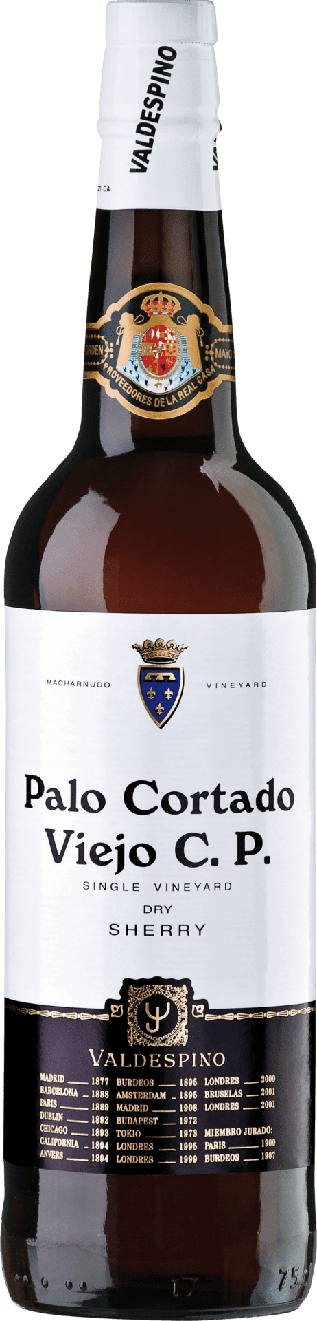 Valdespino Sherry Dry Single Vineyard DO Palo Cortado Viejo C.P. 0,75l. Flasche