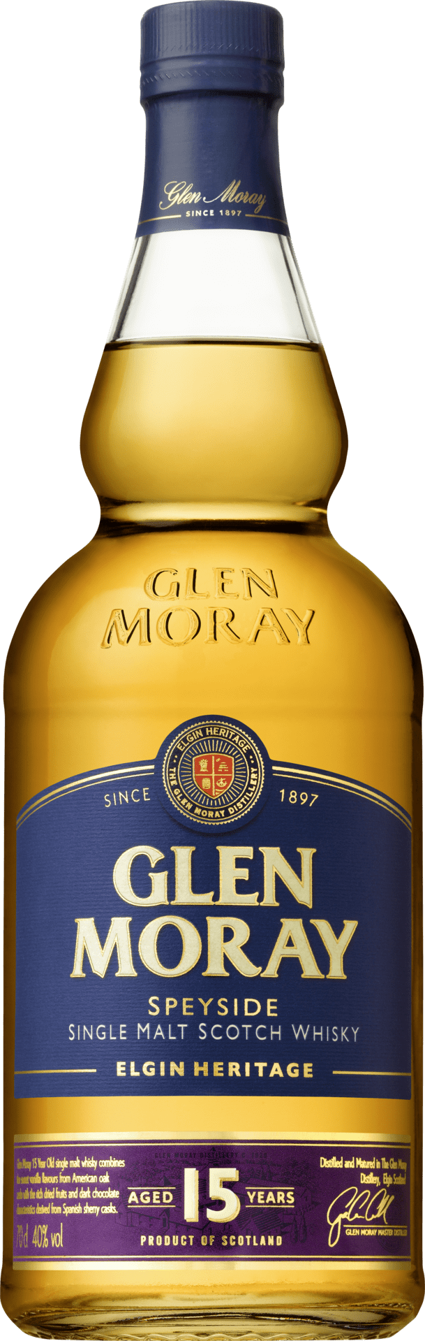 Glen Moray Speyside Single Malt Scotch Whisky 15 Years (American &amp; Sherry Casks)