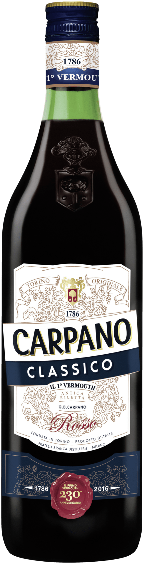 Fratelli Franca Carpano Classico Vermouth Rosso 16,00 Vol % 0,75 Liter
